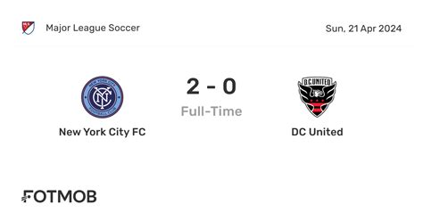 New York City FC vs DC United live score, H2H and lineups .